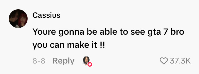A supportive social-media comment posted at 3:40:56 PM.
